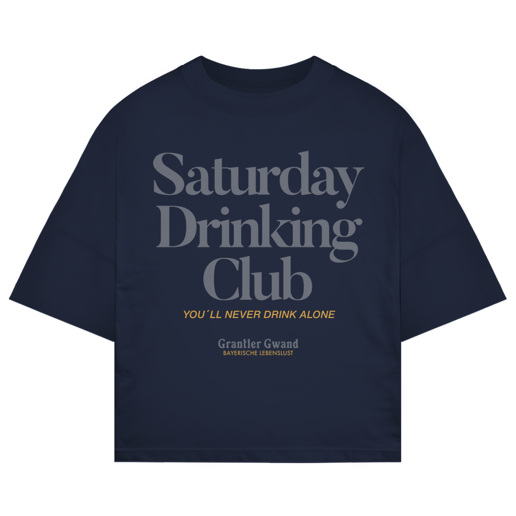 Bayerisches Oversize T-Shirt Unisex - Saturday Drinking Grau - Grantler Gwand