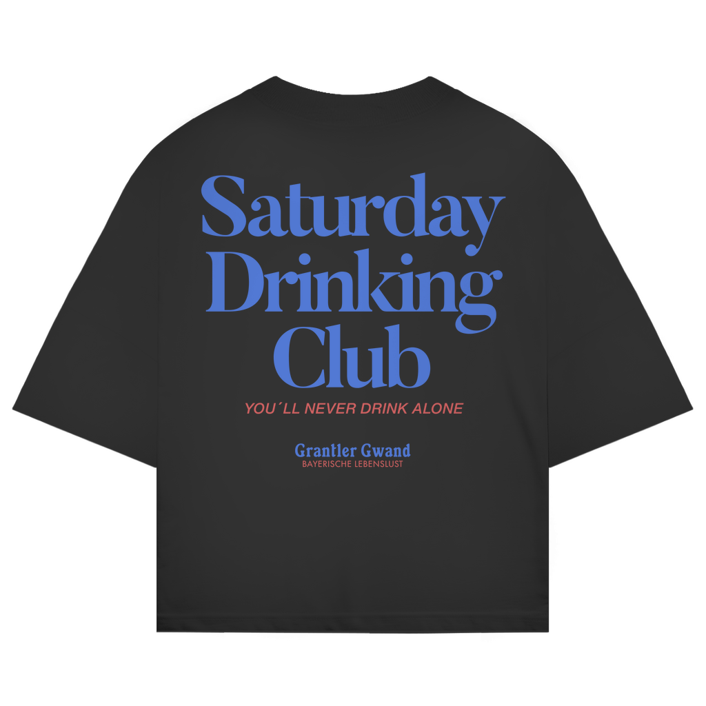 Bayerisches Oversize T-Shirt Unisex - Saturday Drinking Blau - Grantler Gwand