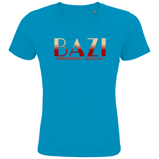 Bayerisches Premium Bio T-Shirt Bazi werd ma ned, des is ma - rot/beige - Grantler Gwand