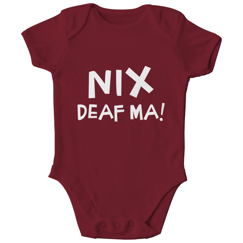 Bayerischer Baby Bio Body Nix deaf ma - weiß - Grantler Gwand