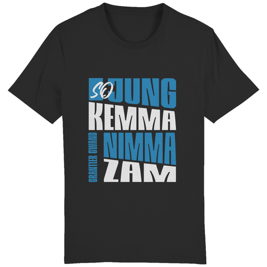 Bayerisches Herren T-Shirt So jung kemma nimma zam - blau/weiß - Grantler Gwand