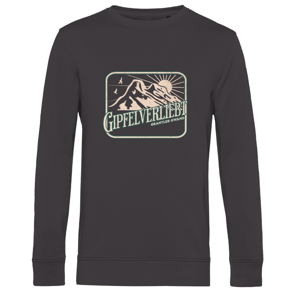 Herren Premium Bio Sweatshirt Gipfelverliebt - grün/gold