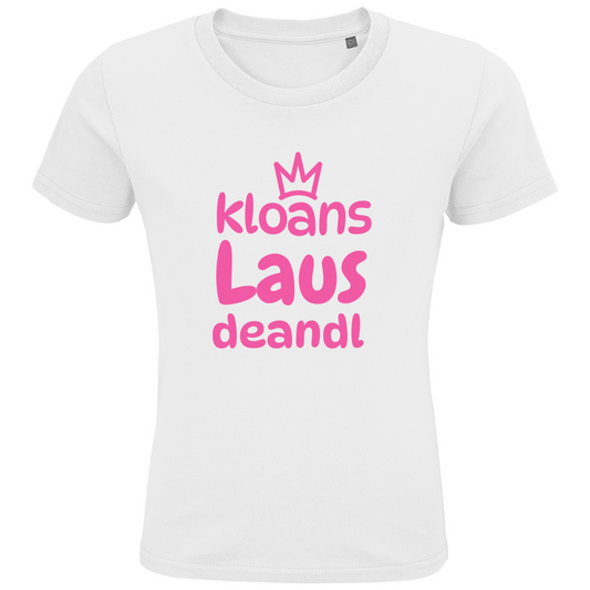 Bayerisches Kinder Premium Bio T-Shirt Kloans Lausdeandl - pink - Grantler Gwand