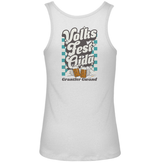 Bayerisches Damen Premium Organic Tank Top Volksfest Oida - Grün - Grantler Gwand - Front- und Backprint
