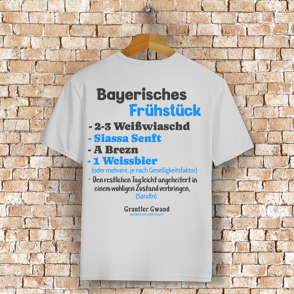 Bayerisches T-Shirt Unisex - Bayerisches Frühstück - Grantler Gwand