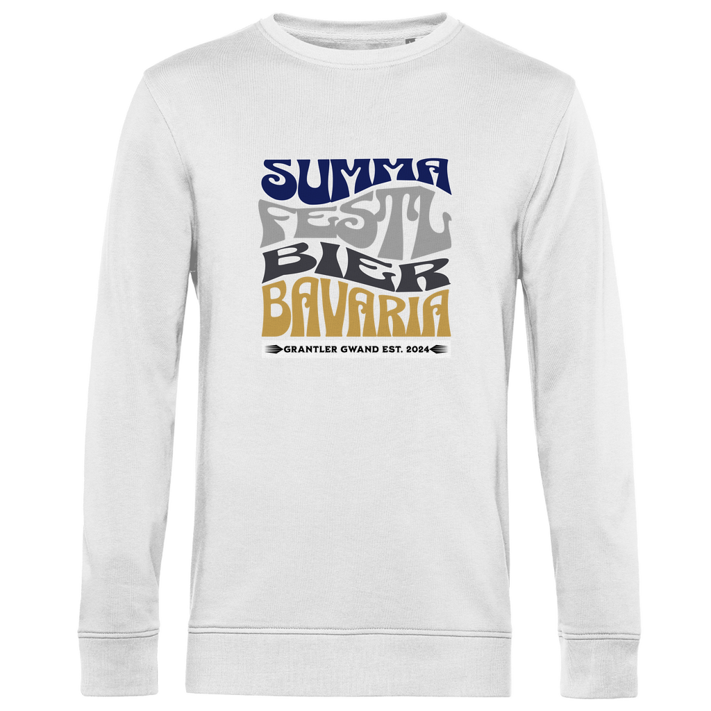 Herren Premium Bio Sweatshirt Summa, Festl, Bier, Bavaria - dunkelblau