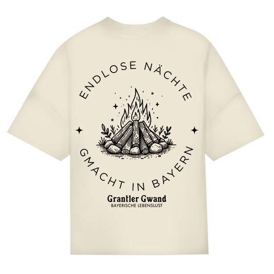 Bayerisches Oversize T-Shirt Unisex - Endlose Nächte - Gmacht in Bayern - Grantler Gwand