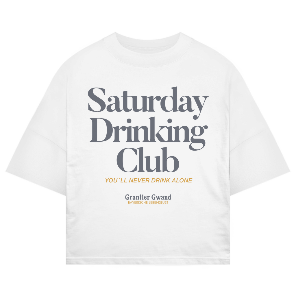 Bayerisches Oversize T-Shirt Unisex - Saturday Drinking Grau - Grantler Gwand