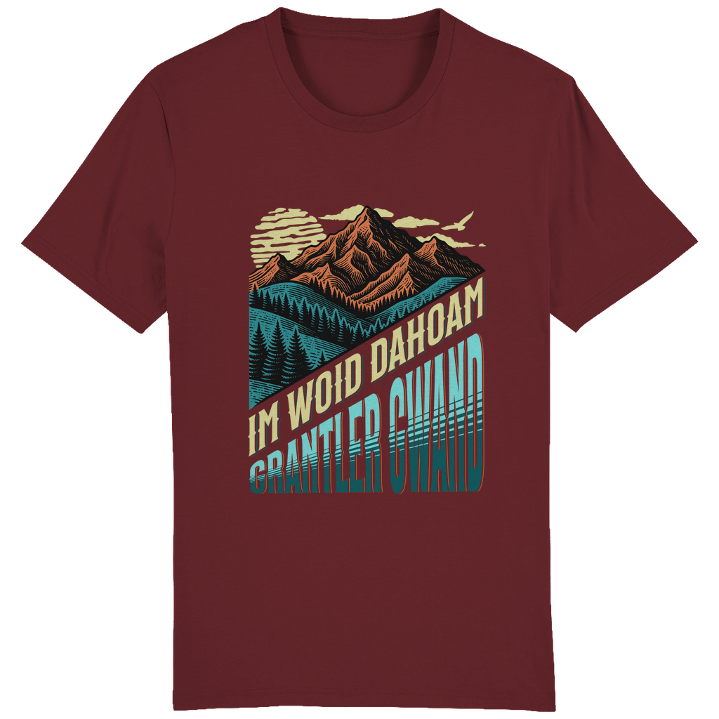 Bayerisches Herren T-Shirt Im Woid dahoam - grün - Grantler Gwand