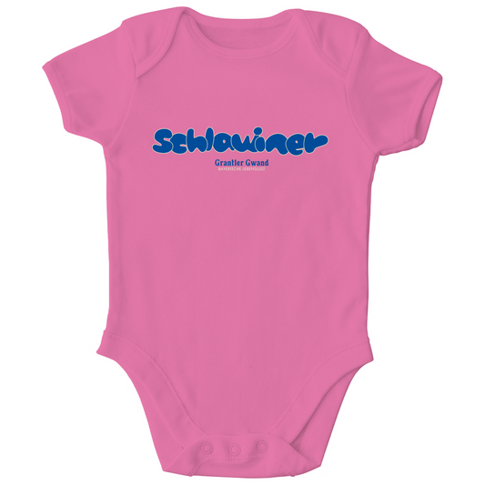 Bayerischer Baby Bio Body - Schlawiner - blau - Grantler Gwand