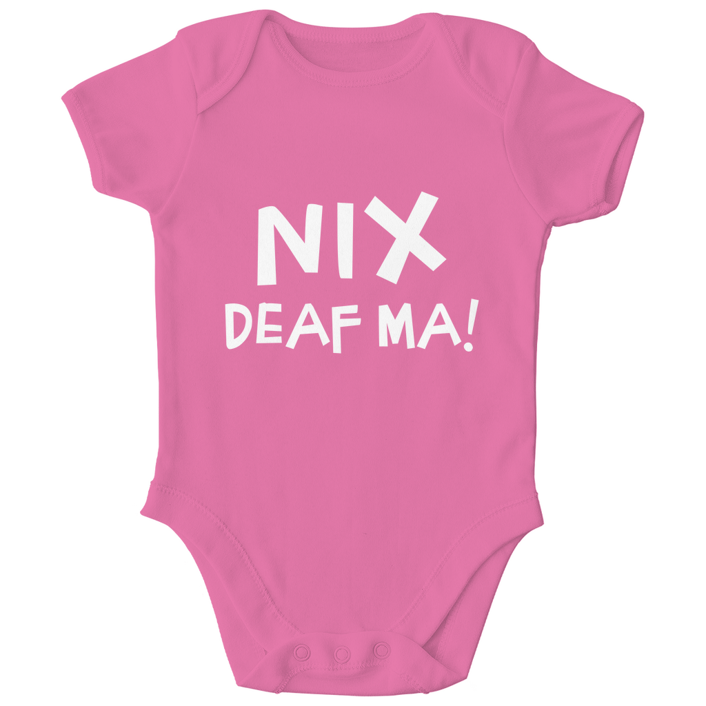Bayerischer Baby Bio Body Nix deaf ma - weiß - Grantler Gwand