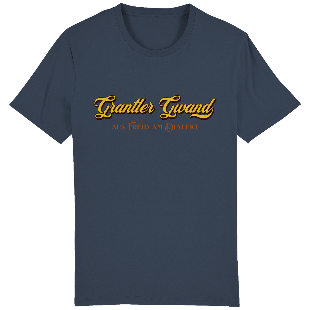 Bayerisches Herren T-Shirt Grantler Gwand - aus freid am Dialekt - gold - Grantler Gwand