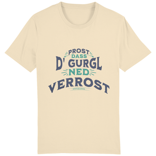 Bayerisches Herren T-Shirt Prost, dass´d Gurgl ned verrost - grün - Grantler Gwand