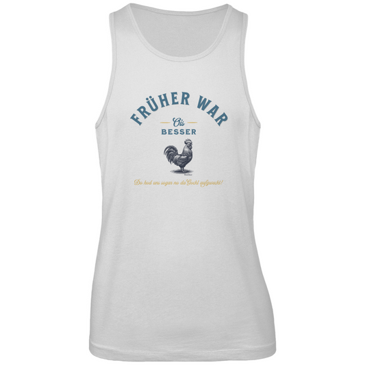 Bayerisches Herren Premium Tank Top Früher war ois besser - blau/gold - Grantler Gwand