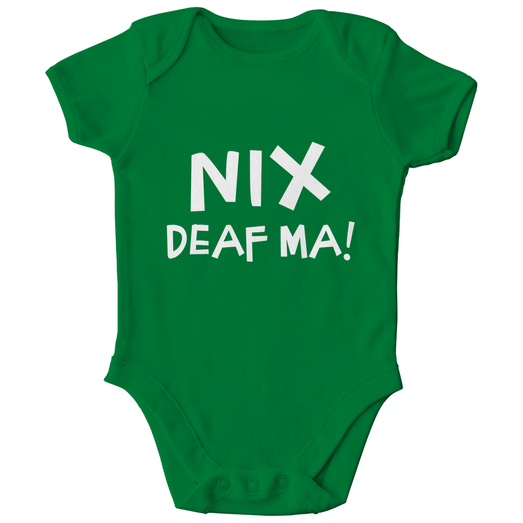 Bayerischer Baby Bio Body Nix deaf ma - weiß - Grantler Gwand