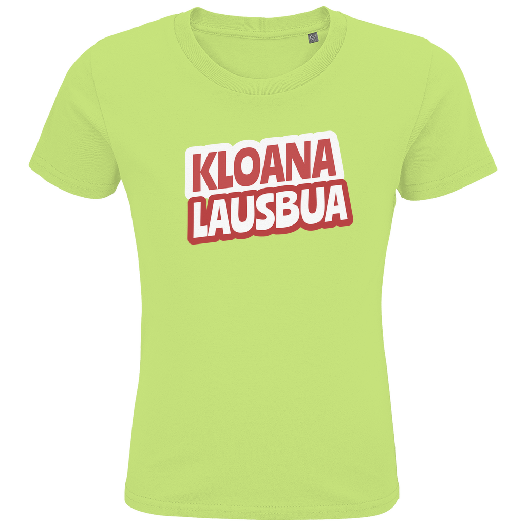 Bayerisches KInder Premium Bio T-Shirt Kloana Lausbua - rot - Grantler Gwand