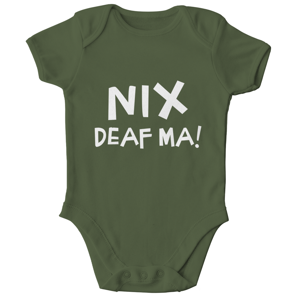 Bayerischer Baby Bio Body Nix deaf ma - weiß - Grantler Gwand
