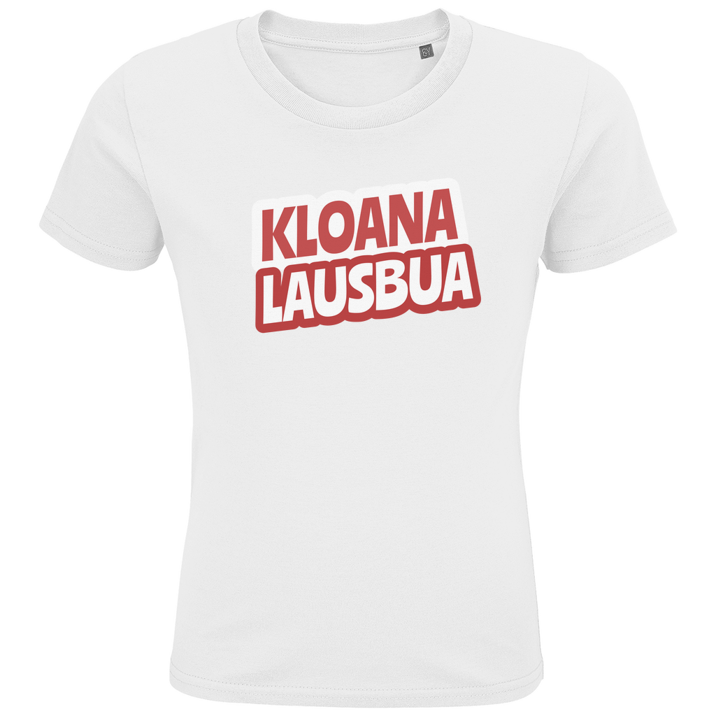 Bayerisches KInder Premium Bio T-Shirt Kloana Lausbua - rot - Grantler Gwand