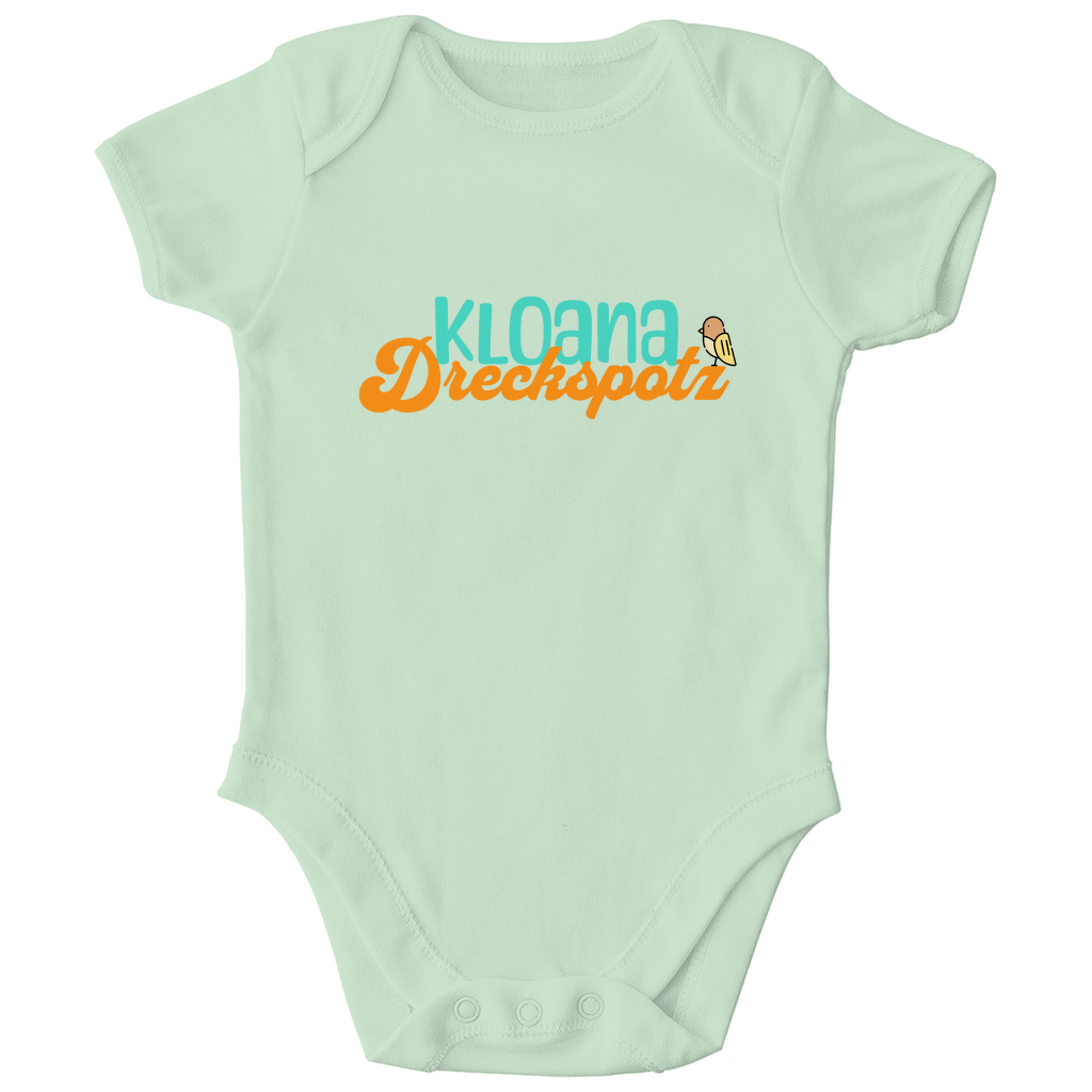 Bayerischer Bio Baby Body kloana Dreckspotz - grün - Grantler Gwand