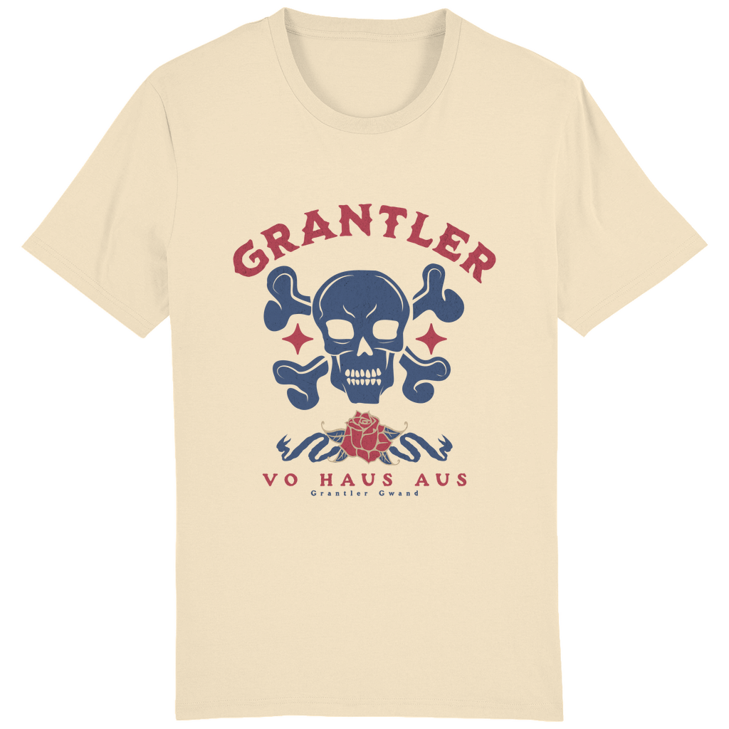 Bayerisches Herren T-Shirt Grantler vo Haus aus - rot/blau - Grantler Gwand