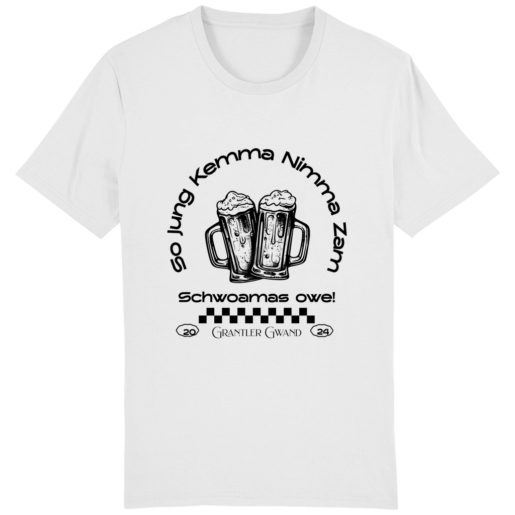 Bayerisches Herren T-Shirt So jung kemma nimma zam, schwoamas owe - schwarz - Grantler Gwand