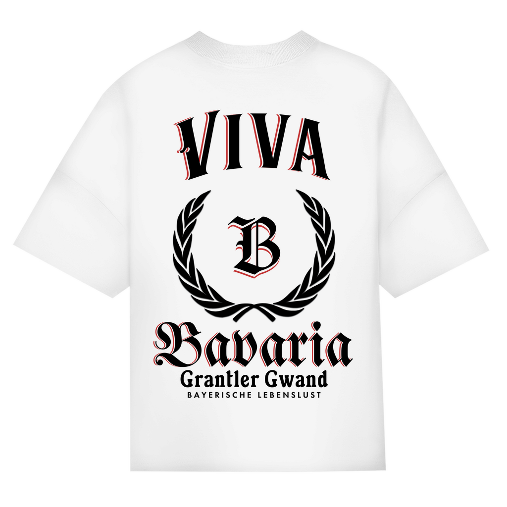Bayerisches Oversize T-Shirt unisex - Viva Bavaria schwarz - Grantler Gwand