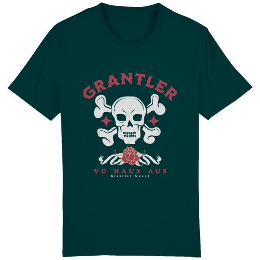 Bayerisches Herren T-Shirt Grantler vo Haus aus - rot/weiß - Grantler Gwand