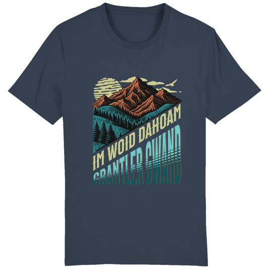 Bayerisches Herren T-Shirt Im Woid dahoam - grün - Grantler Gwand