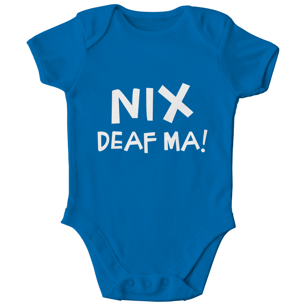 Bayerischer Baby Bio Body Nix deaf ma - weiß - Grantler Gwand