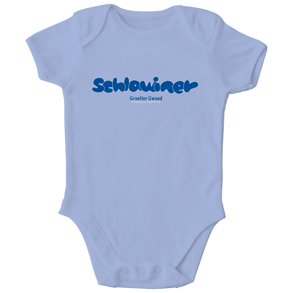 Bayerischer Baby Bio Body - Schlawiner - blau - Grantler Gwand