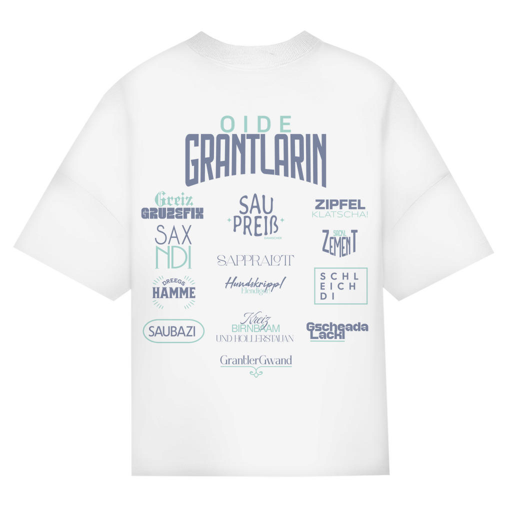 Bayerisches Oversize T-Shirt Frauen - Fluchshirt - Grün - Grantler Gwand