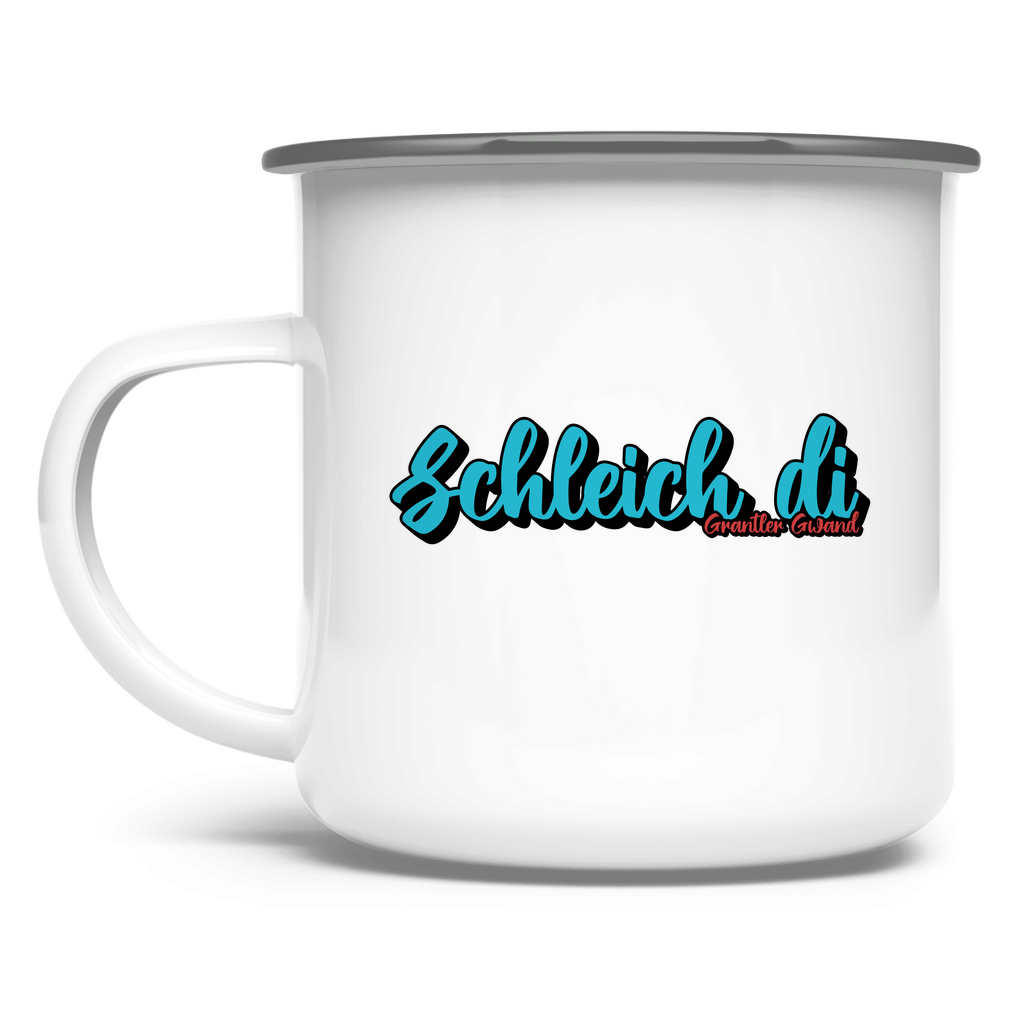 Emaille Tasse Schleich di - hellblau