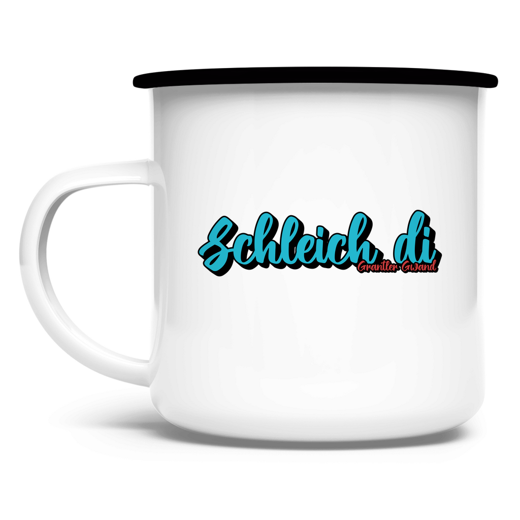 Emaille Tasse Schleich di - hellblau
