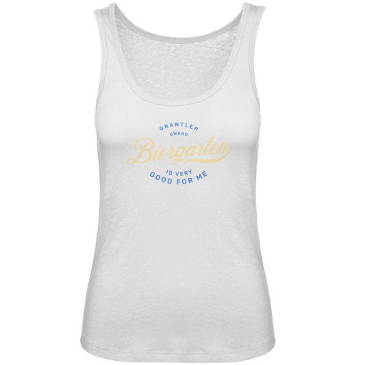 Bayerisches Damen Premium Organic Tank Top - Biergarten is very good for me - Grantler Gwand