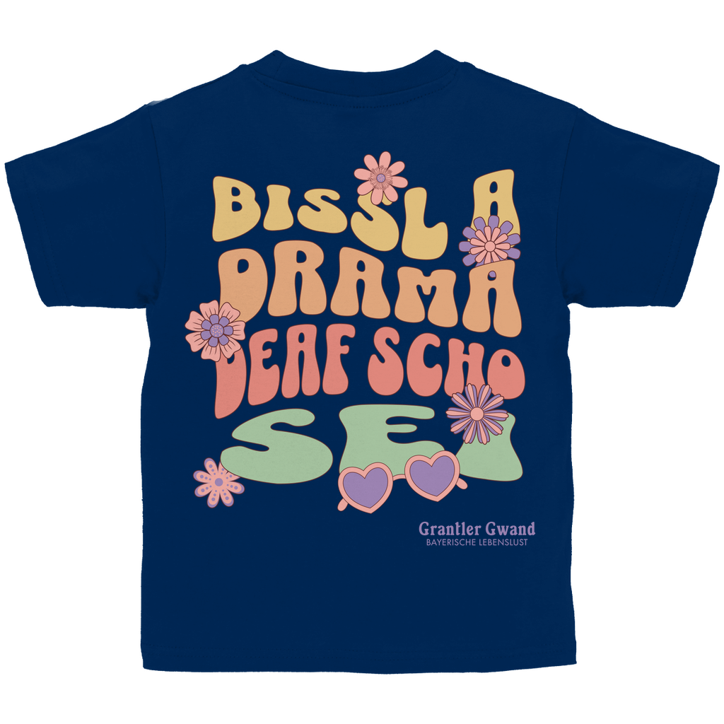 Bayerisches Kinder T-Shirt - A bissl Drama - Grantler Gwand