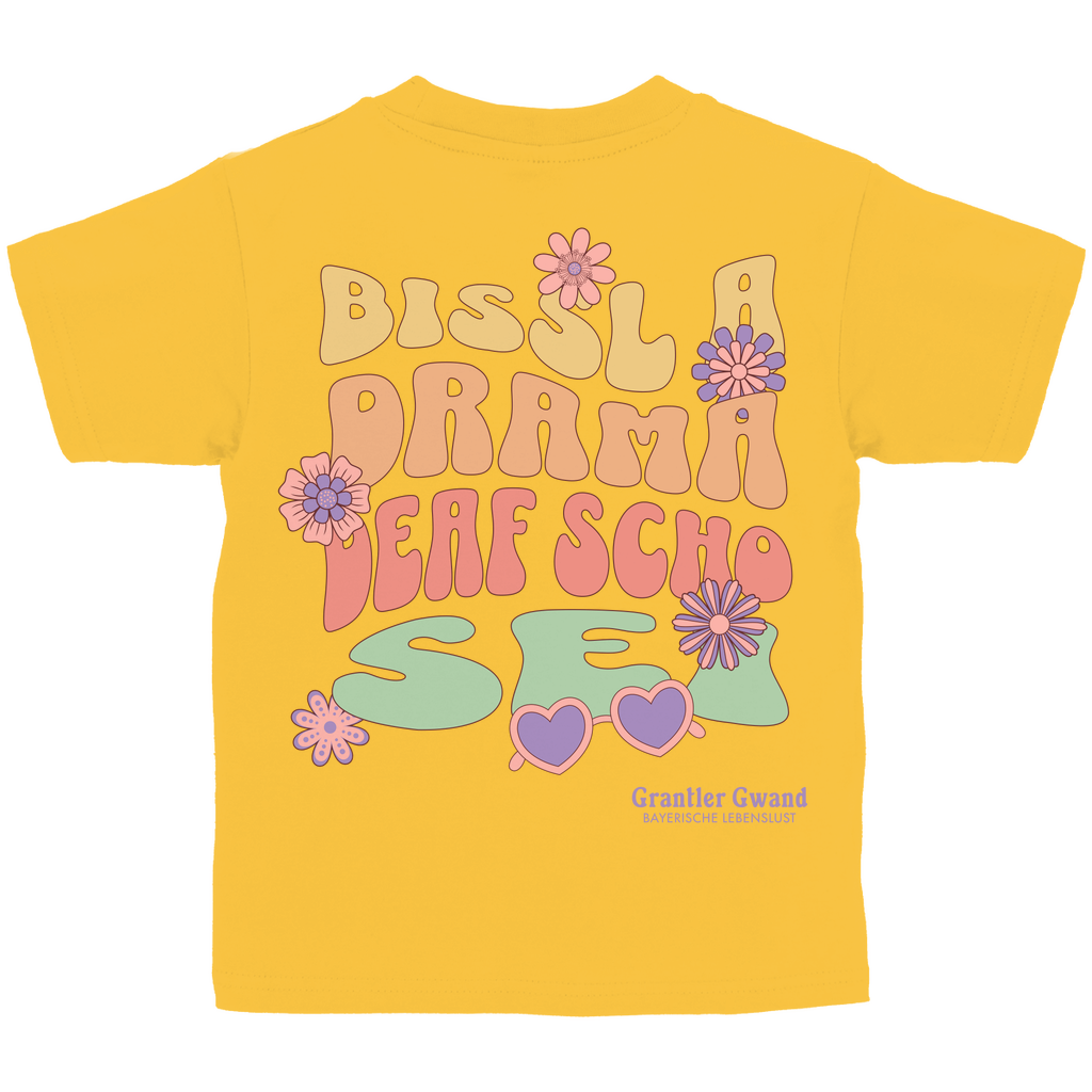 Bayerisches Kinder T-Shirt - A bissl Drama - Grantler Gwand