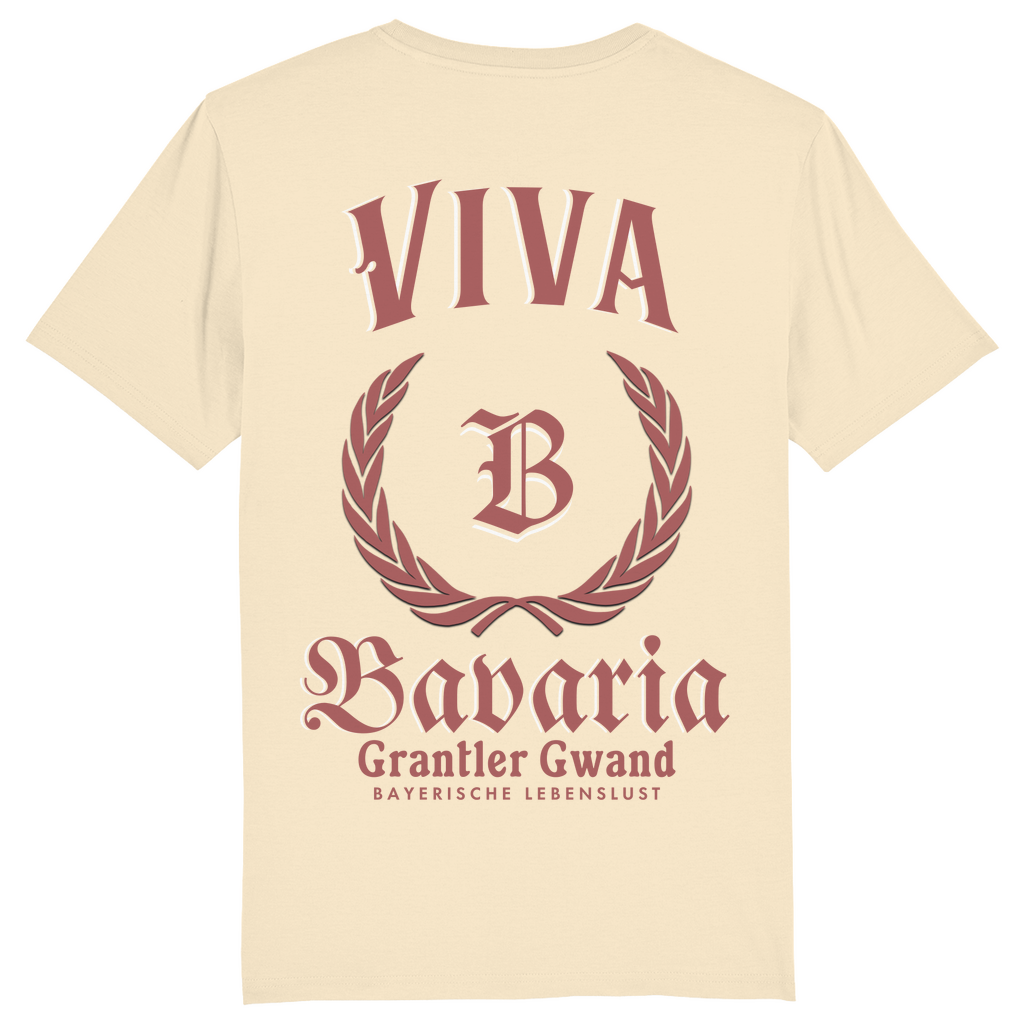 Bayerisches Herren T-Shirt Viva Bavaria rot - Rückendruck - Grantler Gwand