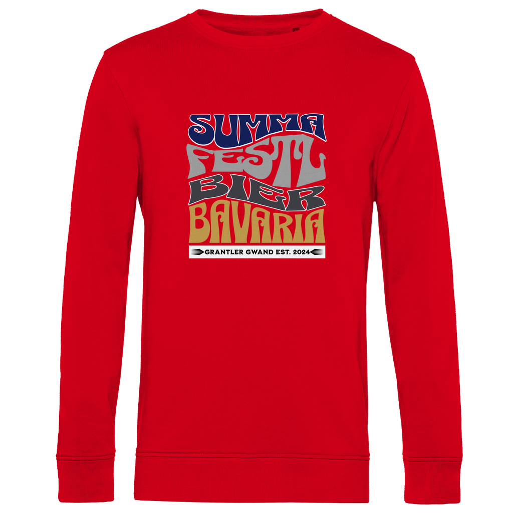 Herren Premium Bio Sweatshirt Summa, Festl, Bier, Bavaria - dunkelblau