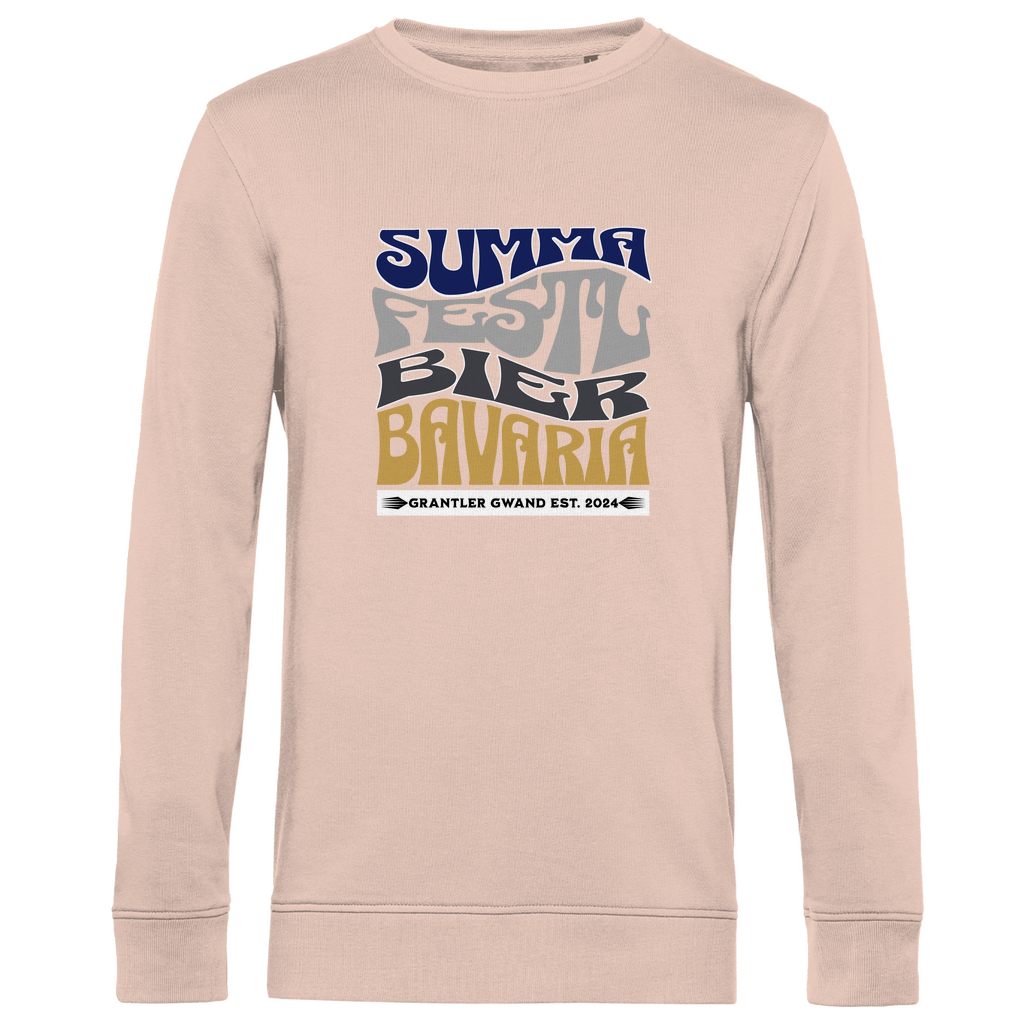 Herren Premium Bio Sweatshirt Summa, Festl, Bier, Bavaria - dunkelblau