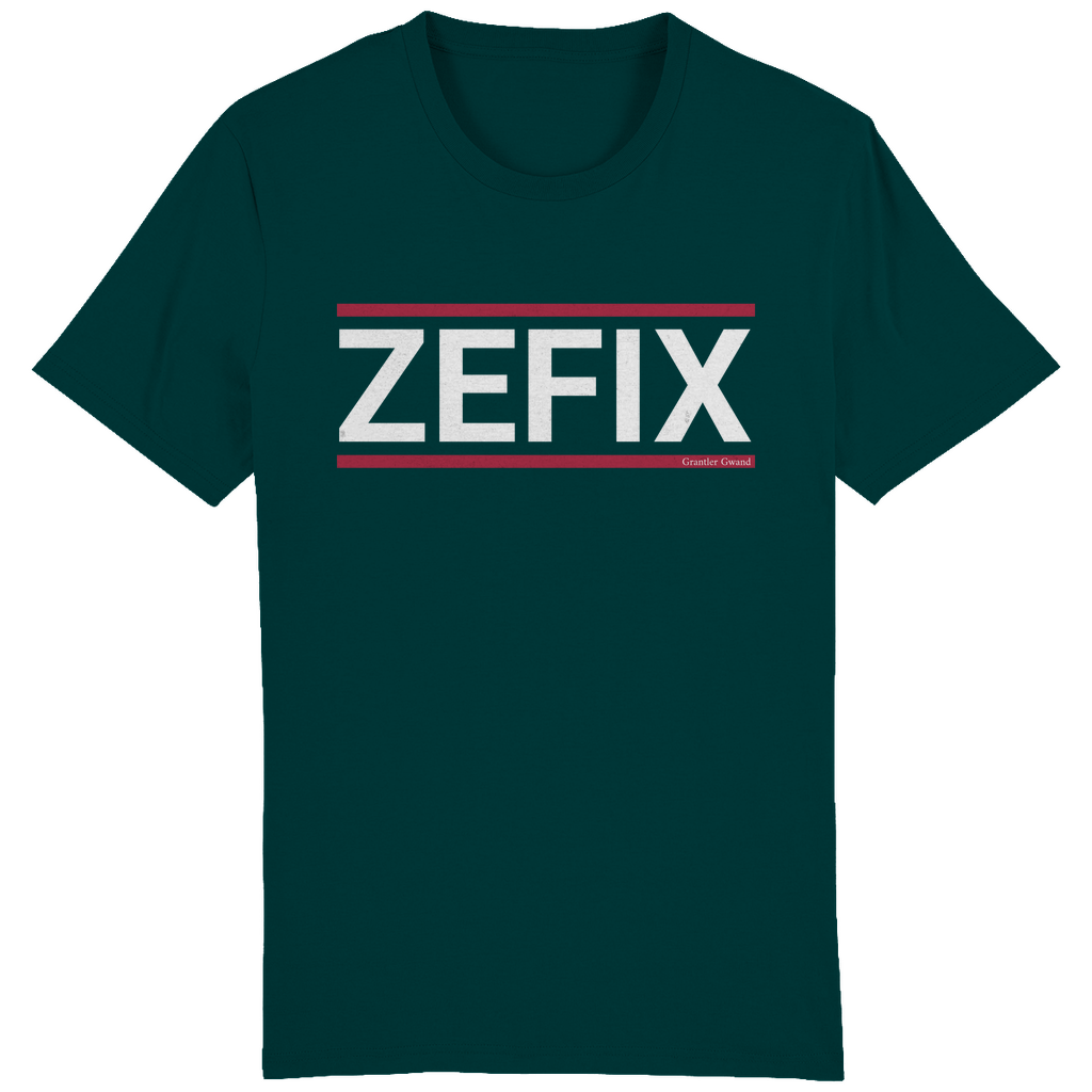 Bayerisches Herren T-Shirt Zefix - rot/weiß - Grantler Gwand