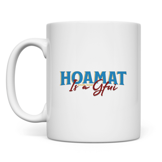 Tasse Hoamat is a Gfui - blau/rot