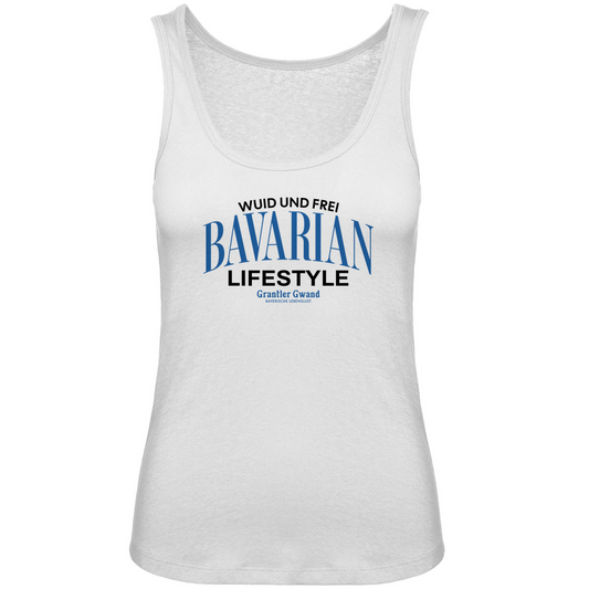 Bayerisches Damen Premium Organic Tank Top Bavarian Lifestyle - schwarz - Grantler Gwand
