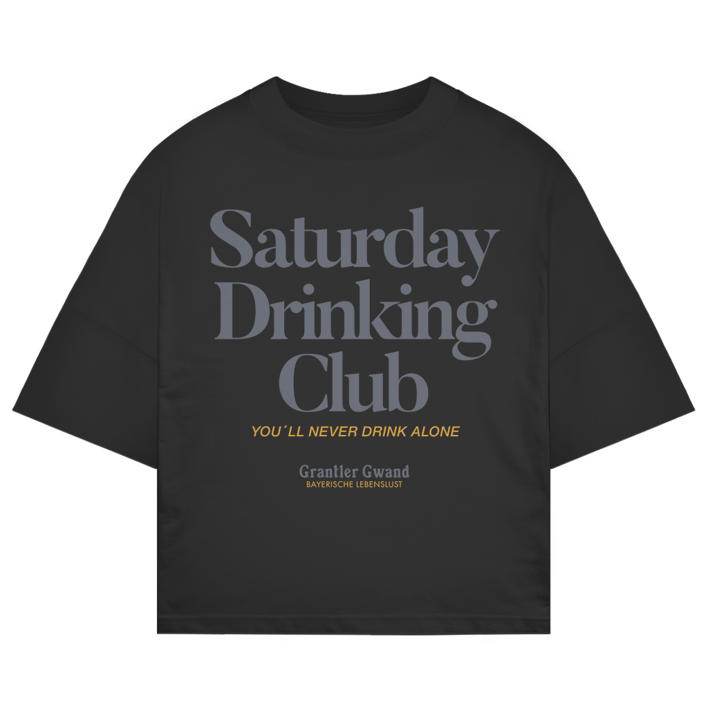 Bayerisches Oversize T-Shirt Unisex - Saturday Drinking Grau - Grantler Gwand
