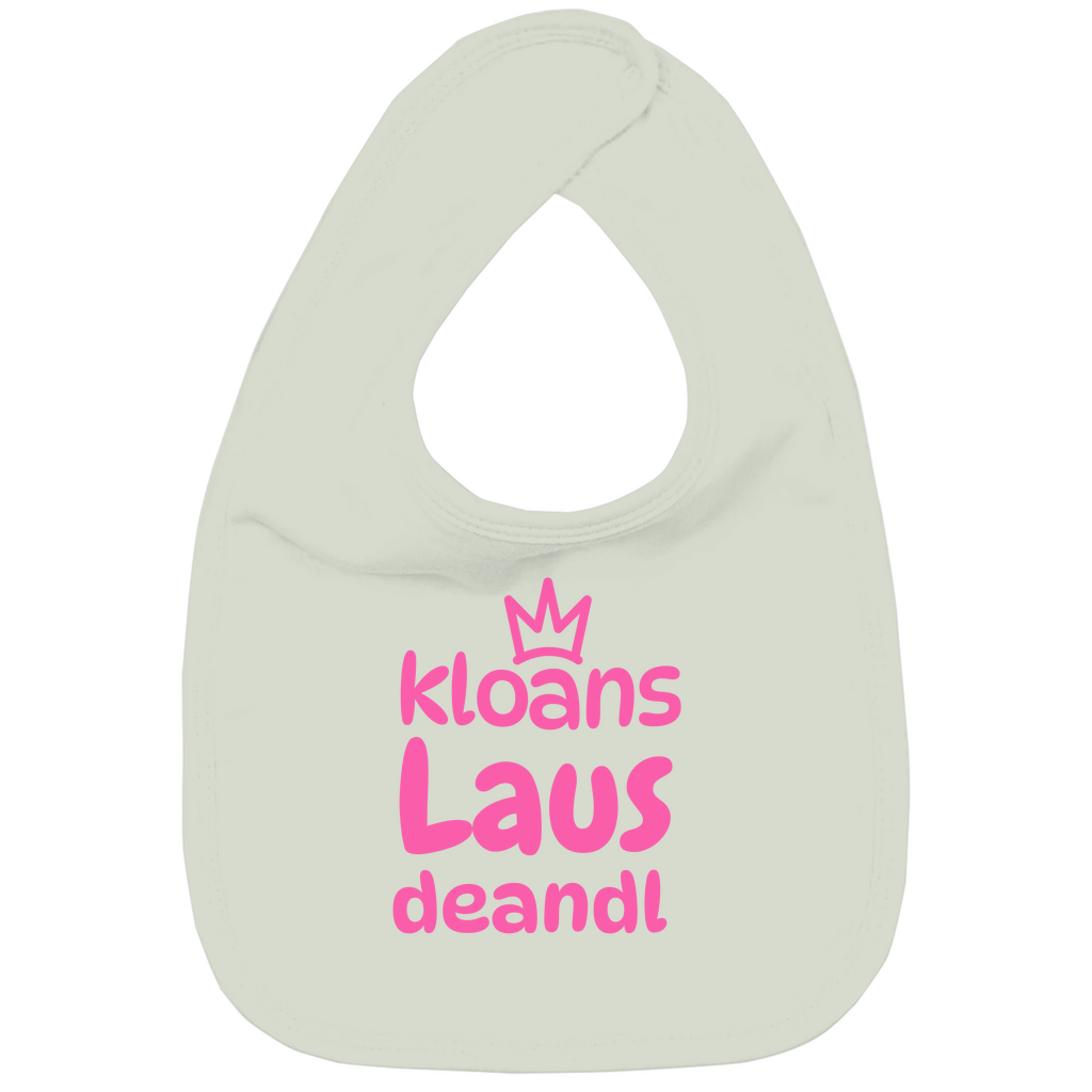 Bayerisches Baby Bio Lätzchen Kloans Lausdeandl - pink - Grantler Gwand