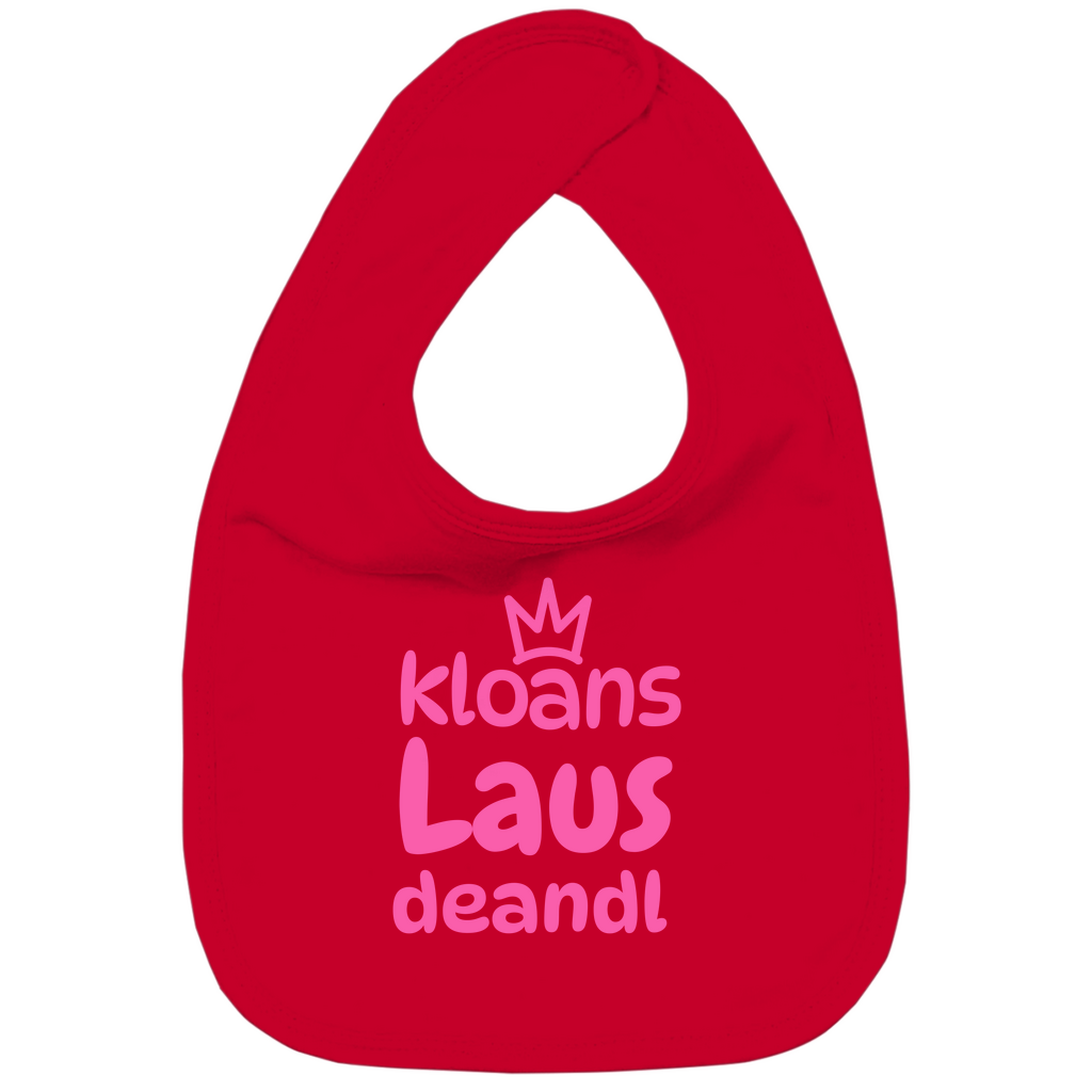 Bayerisches Baby Bio Lätzchen Kloans Lausdeandl - pink - Grantler Gwand