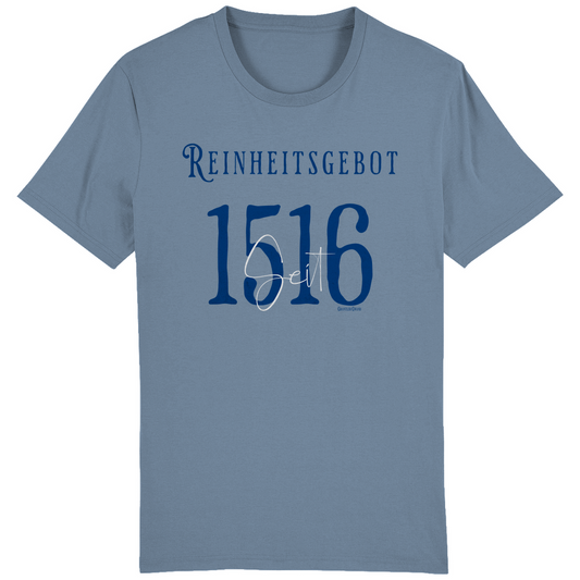 Bayerisches Herren T-Shirt Reinheitsgebot seit 1516 - blau/weiß - Grantler Gwand