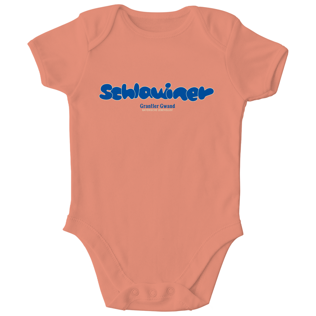 Bayerischer Baby Bio Body - Schlawiner - blau - Grantler Gwand