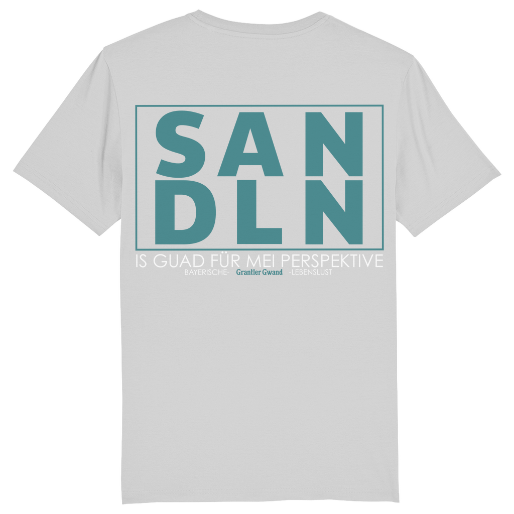 Bayerisches Herren T-Shirt - SANDLN - Rückendruck - Grantler Gwand
