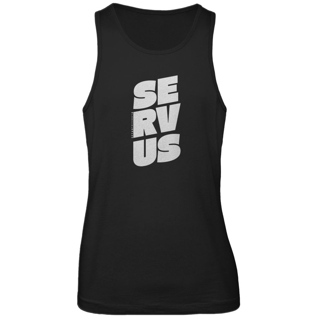 Bayerisches Herren Premium Tank Top Servus - weiß - Grantler Gwand