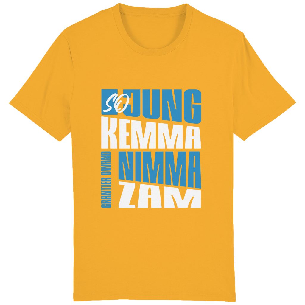 Bayerisches Herren T-Shirt So jung kemma nimma zam - blau/weiß - Grantler Gwand
